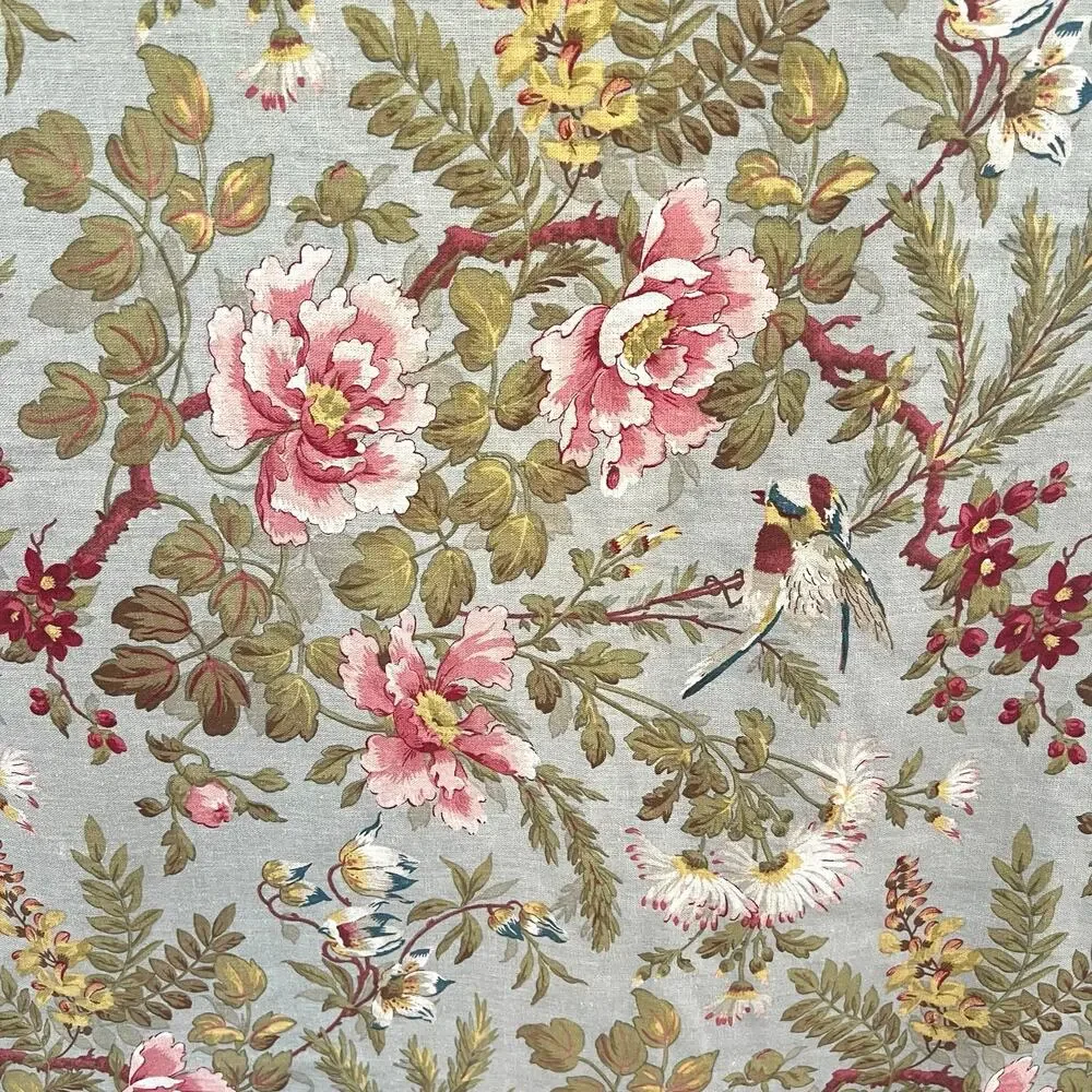 Pottery Barn linen floral birds duvet  cover Euro sham and decorative pillow